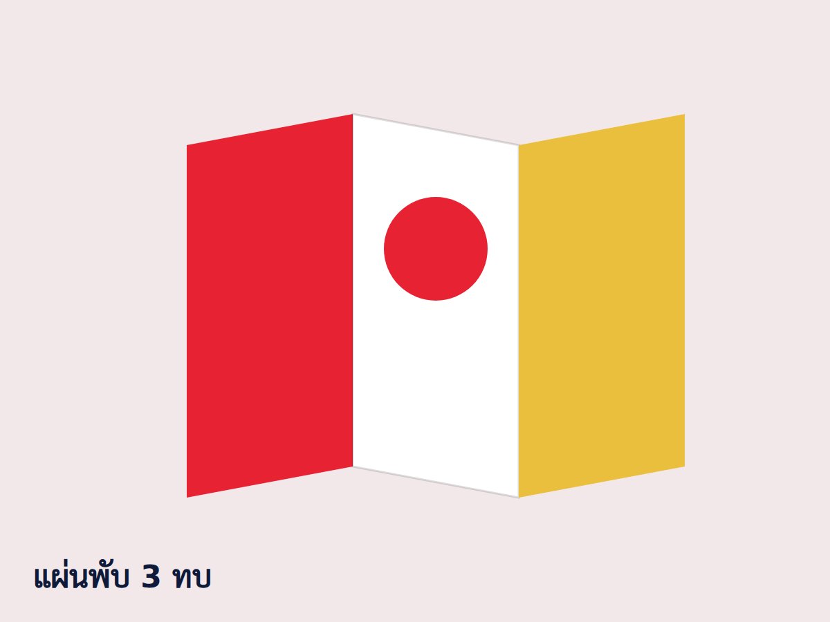 โบรชัวร์ ใบปลิว แผ่นพับ 3 ทบ