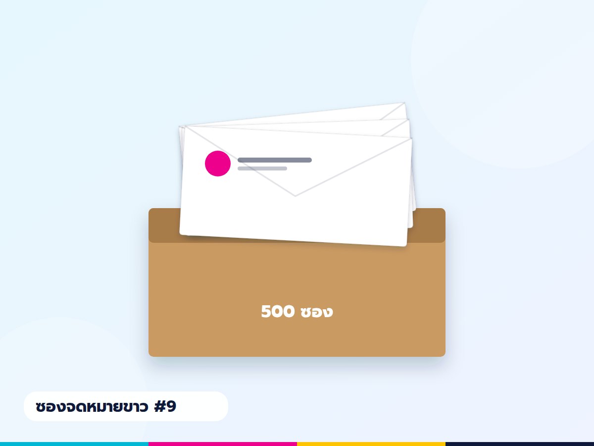 ซองจดหมายขาว #9 (กล่อง 500 ซอง)